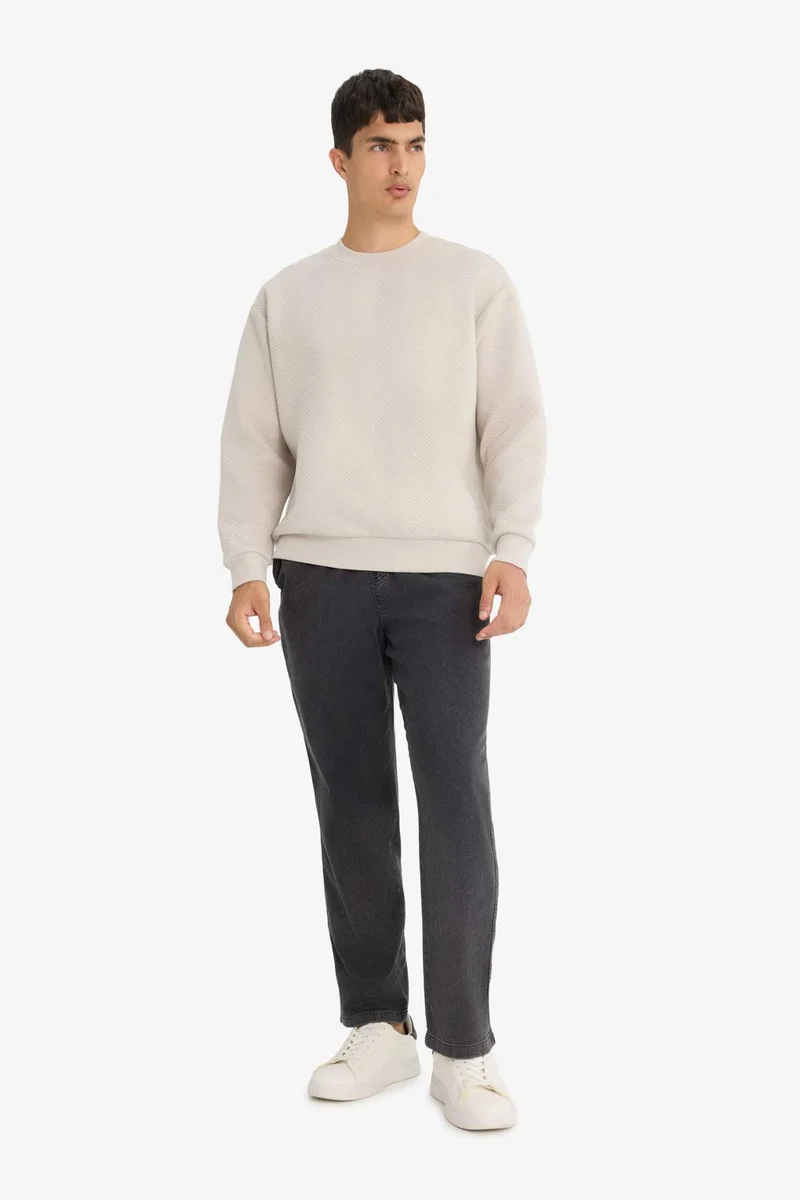 Defacto  Wide Leg Elastic Waist Jeans for Men | Best Price UAE
