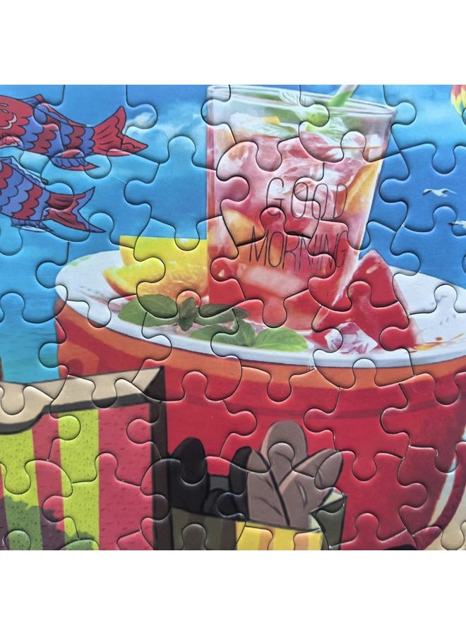 Mulic Jigsaw Puzzles 300 Pieces for Adults - 20" x 13.4" Large Piece Cat Jigsaw Puzzles for Senior - Beach Vacation - Image 5