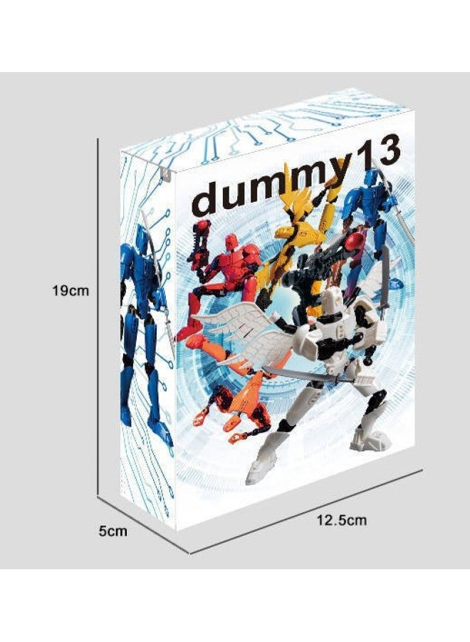 Multi-joint Movable Figure Hand Board Lucky 13 Doll Full Body Activity Robot Decompression To Play Artifact-Color:Building Blocks With Wings Boxed 128g - Image 1