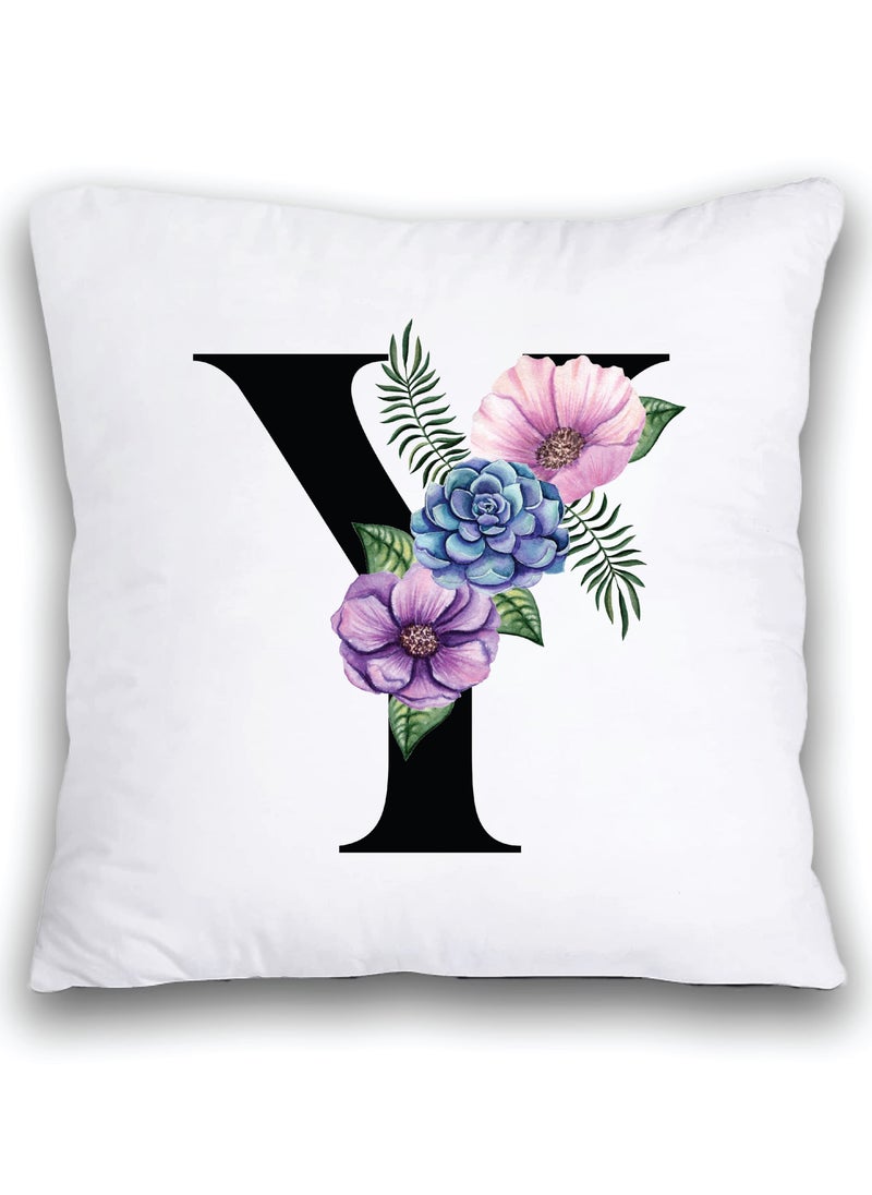 PRINTSHOP4ME - Cushion Cover with Filler with Your Favorite Letter in the Alphabet Printed -Give as a Gift to a Friend or Loved one - Image 1