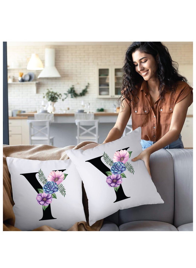PRINTSHOP4ME - Cushion Cover with Filler with Your Favorite Letter in the Alphabet Printed -Give as a Gift to a Friend or Loved one - Image 1
