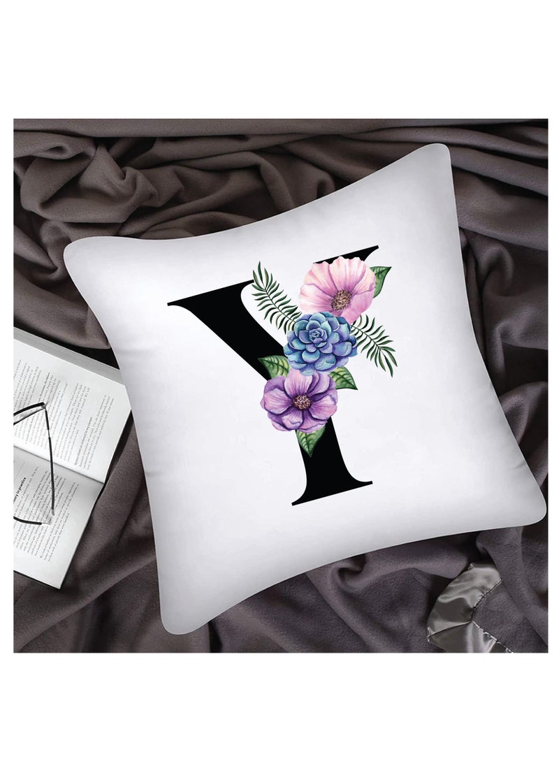 PRINTSHOP4ME - Cushion Cover with Filler with Your Favorite Letter in the Alphabet Printed -Give as a Gift to a Friend or Loved one - Image 1