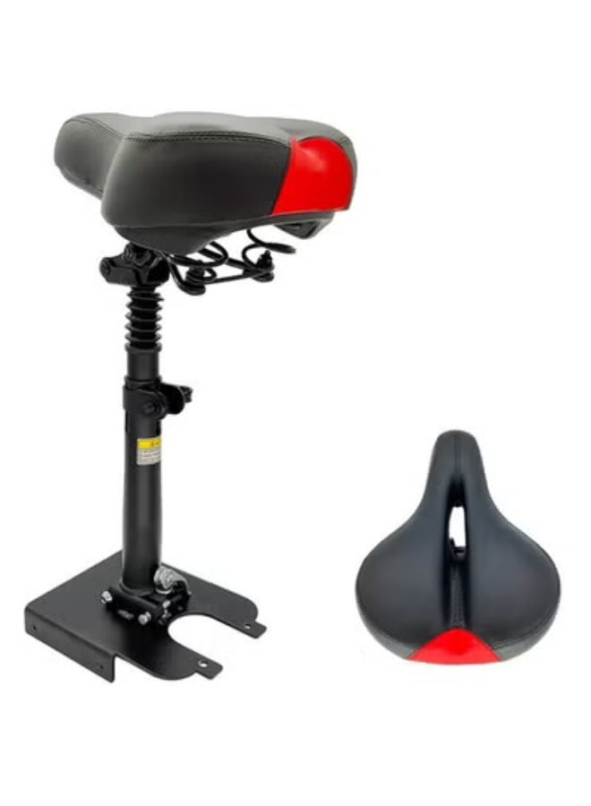 Adjustable Electric Scooter Seat for Adults – Fits XiaoMi 365 Wide Curved-Edge Scooters, Ergonomic PU Cushion, Sturdy Aluminum Rod, Tool-Free Installation, Height Adjustable, Durable & Comfortable
