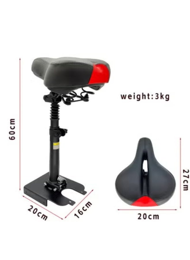 HALAMODO Adjustable Electric Scooter Seat for Adults – Fits XiaoMi 365 Wide Curved-Edge Scooters, Ergonomic PU Cushion, Sturdy Aluminum Rod, Tool-Free Installation, Height Adjustable, Durable & Comfortable - Image 4