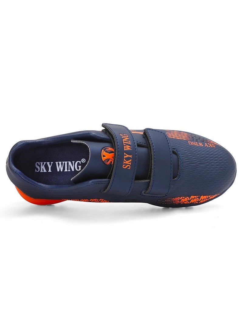 جناح السماء - حذاء كرة قدم SKY WING للأولاد والبنات بنعل IC أو IN بحلقة وخطاف وحلقة مناسب للأطفال من الجنسين للاستخدام الداخلي والخارجي ومناسب للأطفال الصغار والكبار - Image 1