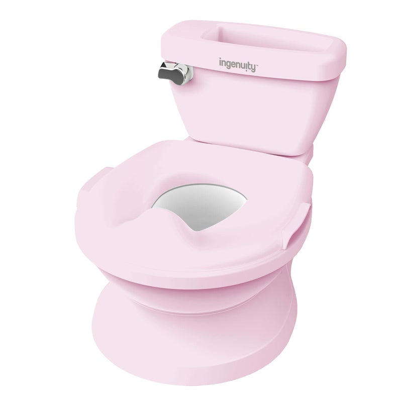 Ingenuity My Size Potty Pro in Pink, Infant Potty Training Toilet, Lifelike Flushing Sound, for Ages 18 Months, Up to 50 Pounds - Image 1