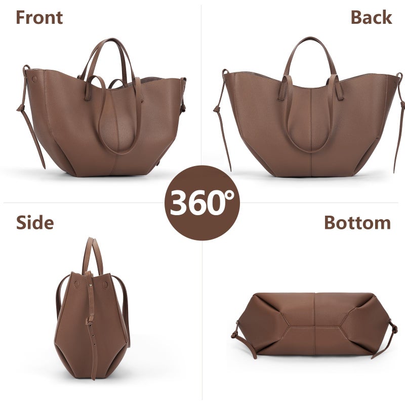 Juoxeepy Faux Leather Tote Bag Work Bag for Women Trendy Handbag Purse Fall Shoulder Bags with Magnetic Closure - Image 3