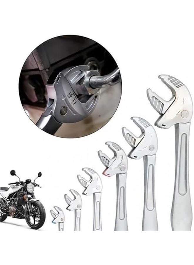 Self Adjusting Crab Claw Wrench Wide Jaw Ratchet Spanner Hand Tool For Automotive Repair And Plumbing Color C M - Image 3