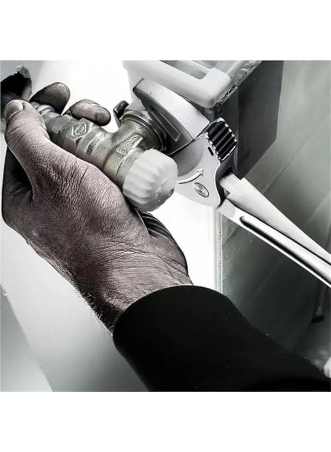 Self Adjusting Crab Claw Wrench Wide Jaw Ratchet Spanner Hand Tool For Automotive Repair And Plumbing Color C M - Image 5