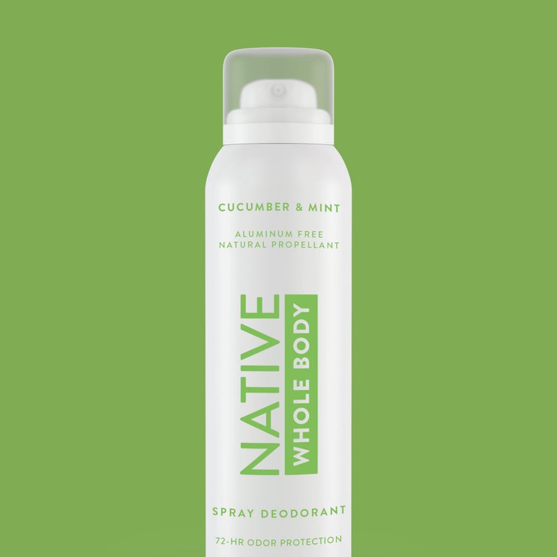 Native Whole Body Deodorant Spray Contains Naturally Derived Ingredients, Deodorant for Women & Men | 72 Hour Odor Protection, Aluminum Free with Coconut Oil and Shea Butter | Cucumber & Mint - Image 2