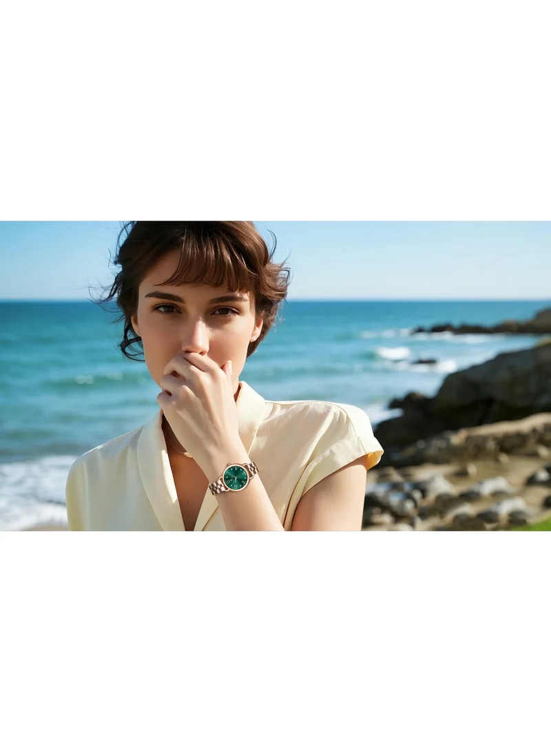سافيرو ساعات سابفيرو نسائية فاخرة من الستانلس ستيل، ساعة يد نسائية أنيقة مقاومة للماء ، هدية مثالية للنساء