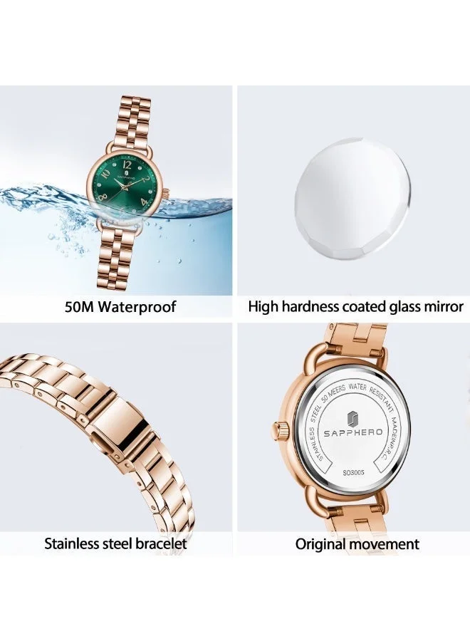 Sapphero  SAPPHERO Watches for Women Luxury Stainless Steel Ladies Watches Women's Bracelet Watch Small Analog 5ATM Waterproof Wrist Watch Elegant Gifts for Women for Women | Best Price UAE