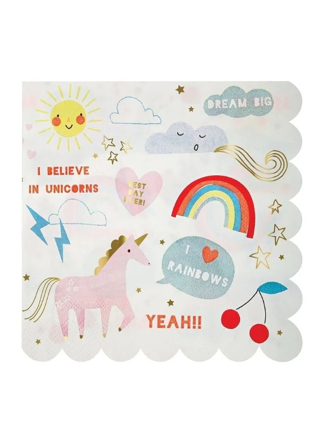 Meri Meri I Believe in Unicorns Large Napkins