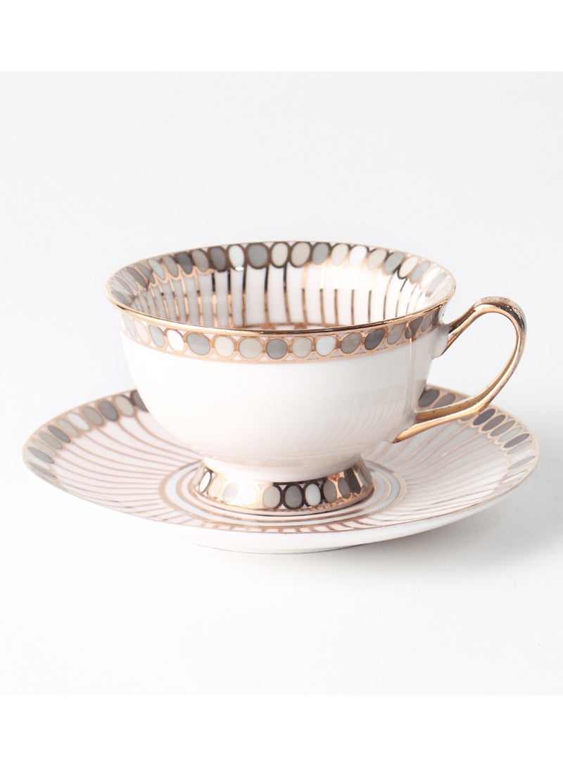 Sharpdo 2 sets gold thread coffee cup 220 ml and coffee dish  - Image 1