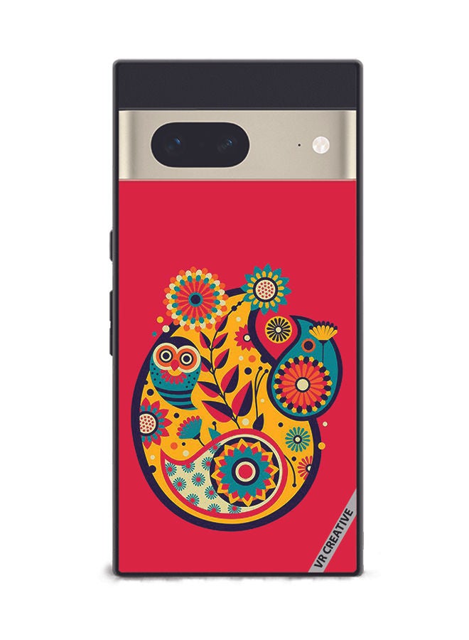 VR CREATIVE Protective Case Cover For Google Pixel 7 Mandala Art Design Multicolour - Image 1