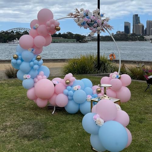 YMSZ Pink and Blue Balloons Garland Arch Kit, 134pcs Gender Reveal Balloon Garland Arch Kit for Boy or Girl Gender Reveal Decorations Birthday Party Baby Shower Decorations - Image 5