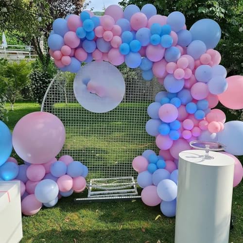 YMSZ Pink and Blue Balloons Garland Arch Kit, 134pcs Gender Reveal Balloon Garland Arch Kit for Boy or Girl Gender Reveal Decorations Birthday Party Baby Shower Decorations - Image 4
