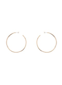 Karen Millen Crystal Sprinkle Large Hoop Earrings  - Image 1
