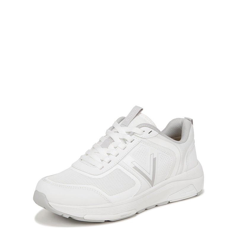 Vionic Walk Strider 001 Walking Shoes White Leather 8 M - Image 1