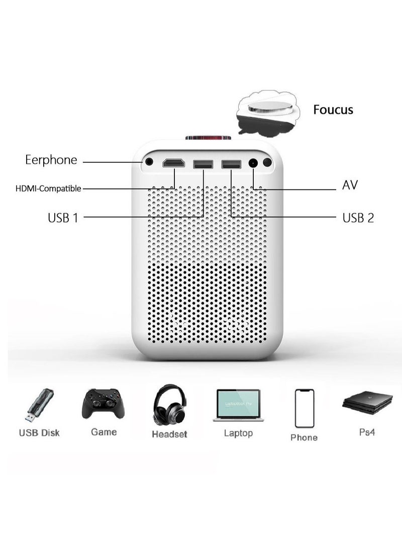 SLG - Upgrade Portable Projector 400ANSI 1080P Full HD 5G&2.4G Dual WiFi BT5.0 HIFI Speaker Built-in Android OS - Image 1
