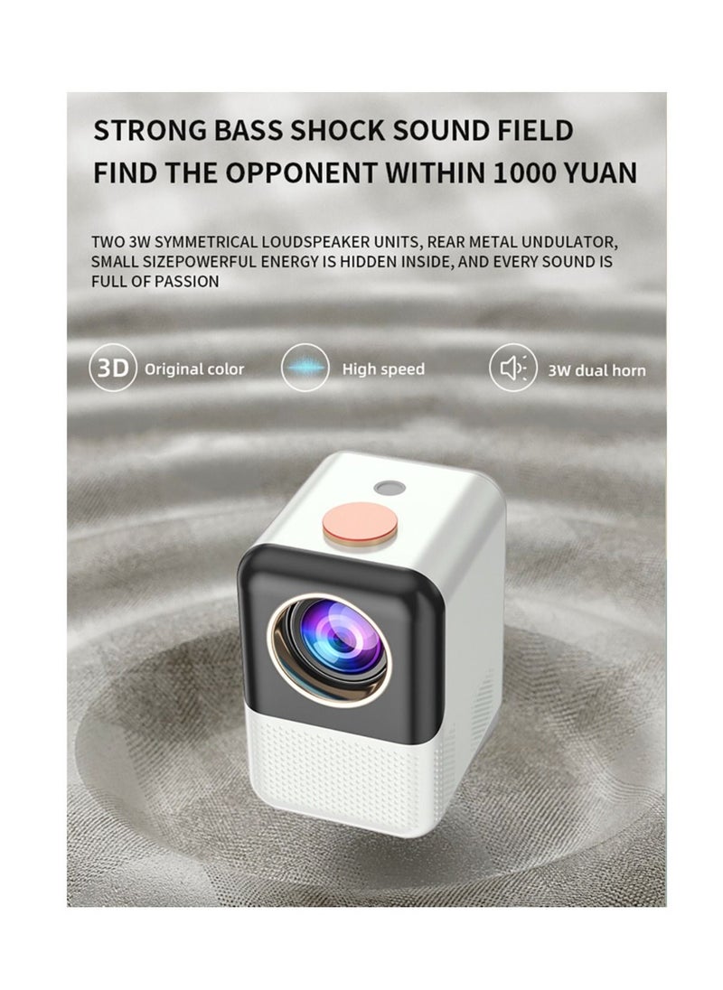 SLG - Upgrade Portable Projector 400ANSI 1080P Full HD 5G&2.4G Dual WiFi BT5.0 HIFI Speaker Built-in Android OS - Image 1