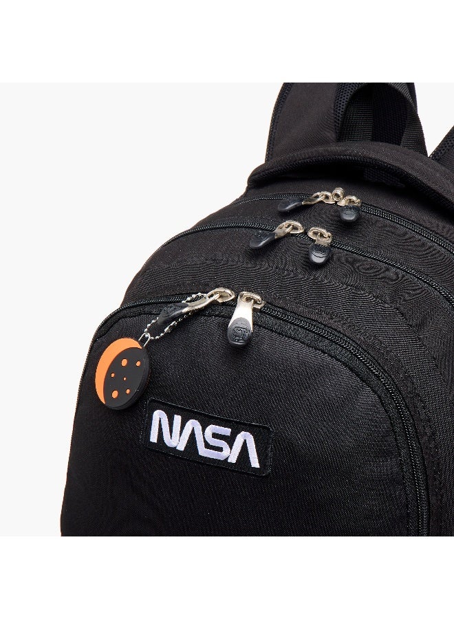 St.Right Backpack-Nasa-Moon-3 Cmprt-18 In-Boys (Polyester) Black \ 30X20X45 - Image 5
