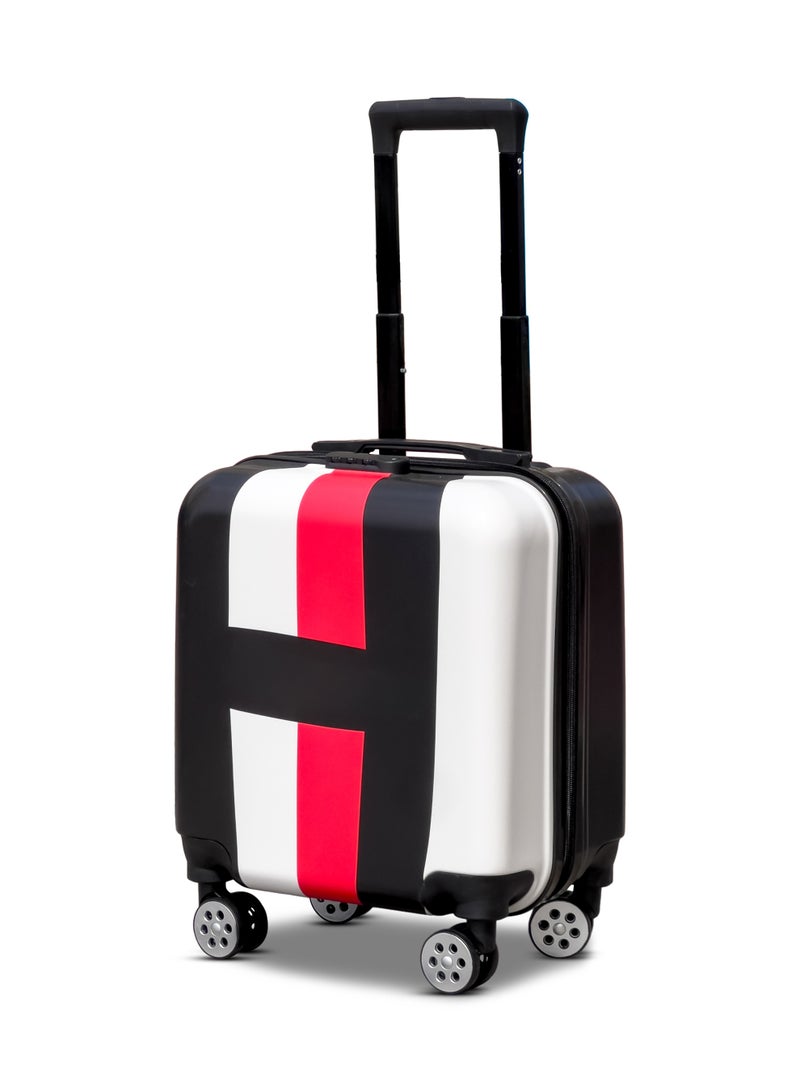 ZAAPPY Kids Stripe Printed ABS Lightweight 17 Inch (7kg) Cabin Size Luggage, 8 Wheels, Combination Lock Suitcase - Image 1