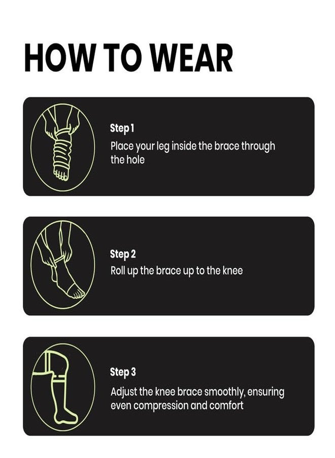 ACTIFIT Knee Support Brace for Men and Women, Compression Sleeve for Pain Relief, Arthritis, Sprains, Sports Injury, Non-Slip and Breathable, Multicolor, L Size, Pack of 1 - Image 5