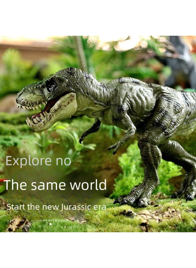 Dinosaur Simulation Model Solid Plastic Tyrannosaurus Rex Toy Dinosaur Model Plastic Toy Hand A Hair-Color:JZ018 Gray Sickle 290g - Image 3