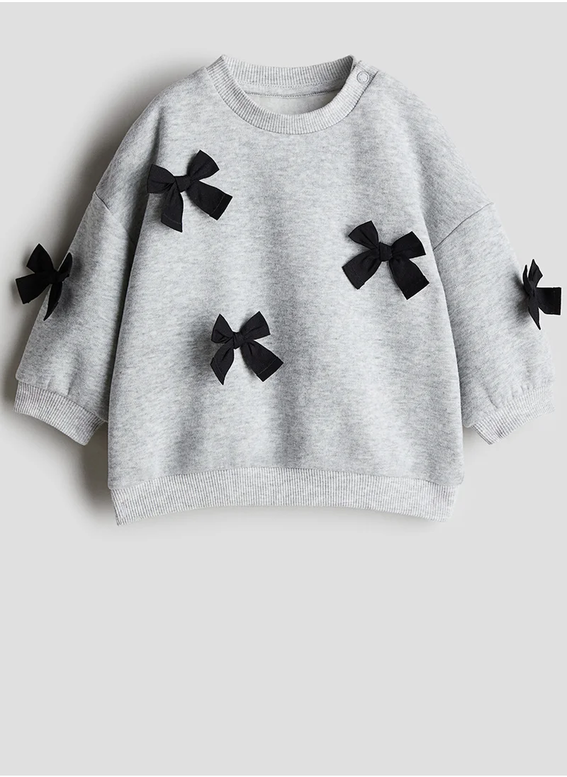 H&M Bow-Detail Sweatshirt