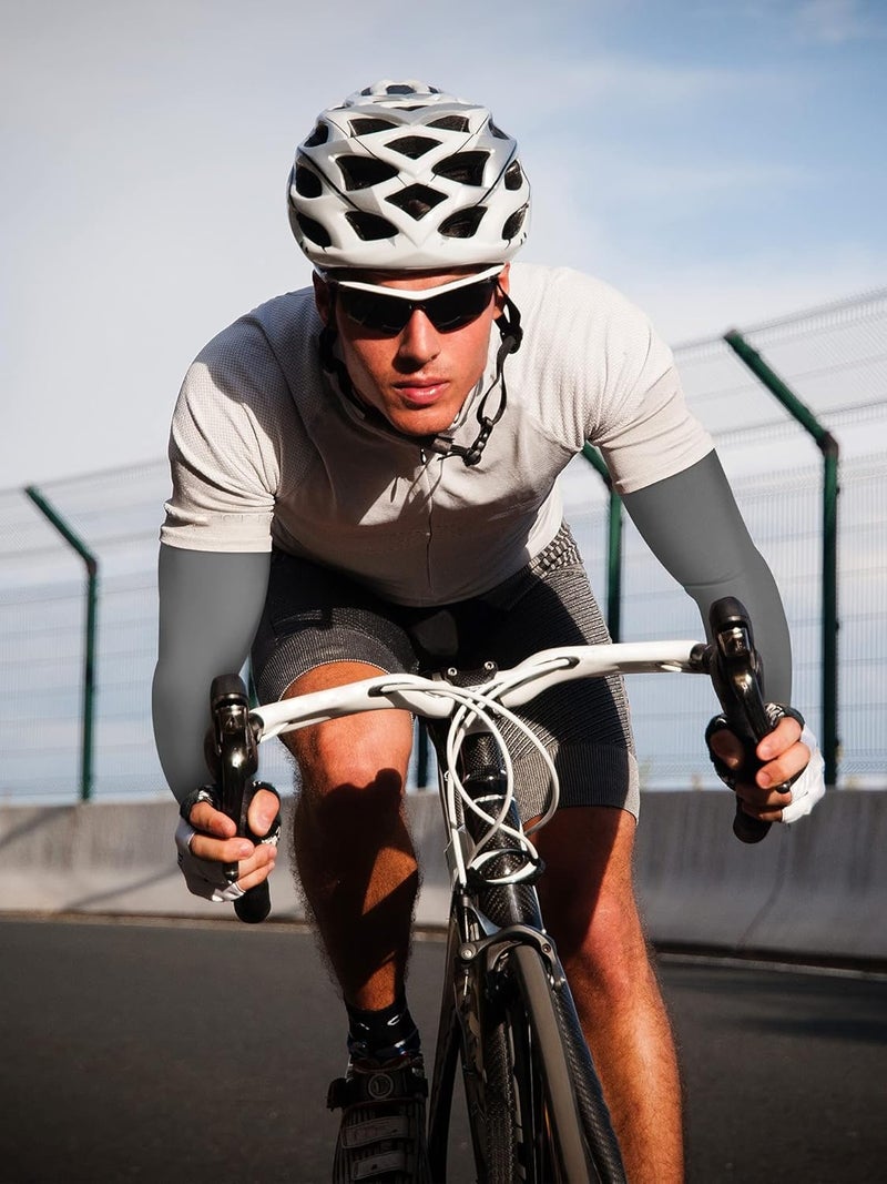 Bememo 9 Pairs UV Protection Sleeves Cooling Sleeves Long Arm Covers Arm Sleeves for Men and Women - Image 5