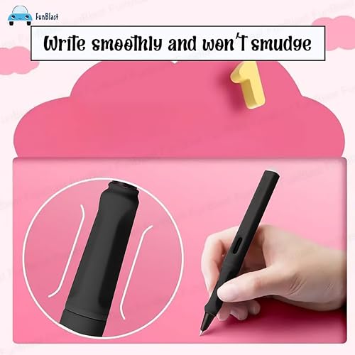 FunBlast Fountain Pen For Students, Erasable Blue Pen Set For School Gift For Kids, Birthday Return Gift, Pen For Office, School Stationery Items - Stationery Kit & Set - Image 3