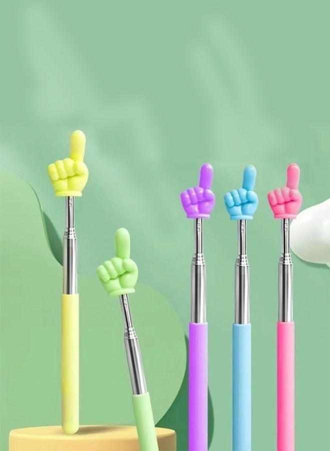 5 PCS Children Finger Reading Stick, Point Reading Pen Kindergarten Student Teacher Teaching Reading Picture Book Finger Shape Mini Pointer Stick - Image 3