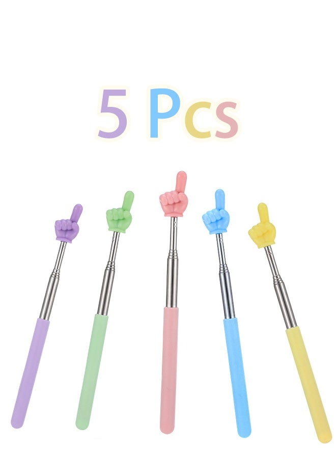 5 PCS Children Finger Reading Stick, Point Reading Pen Kindergarten Student Teacher Teaching Reading Picture Book Finger Shape Mini Pointer Stick - Image 1