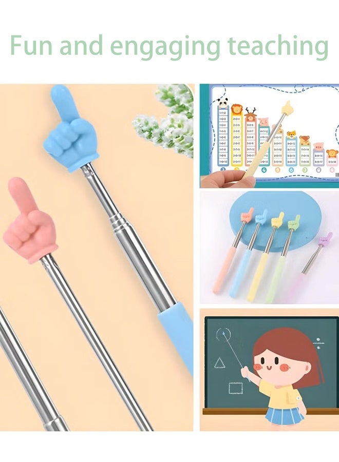 5 PCS Children Finger Reading Stick, Point Reading Pen Kindergarten Student Teacher Teaching Reading Picture Book Finger Shape Mini Pointer Stick - Image 5