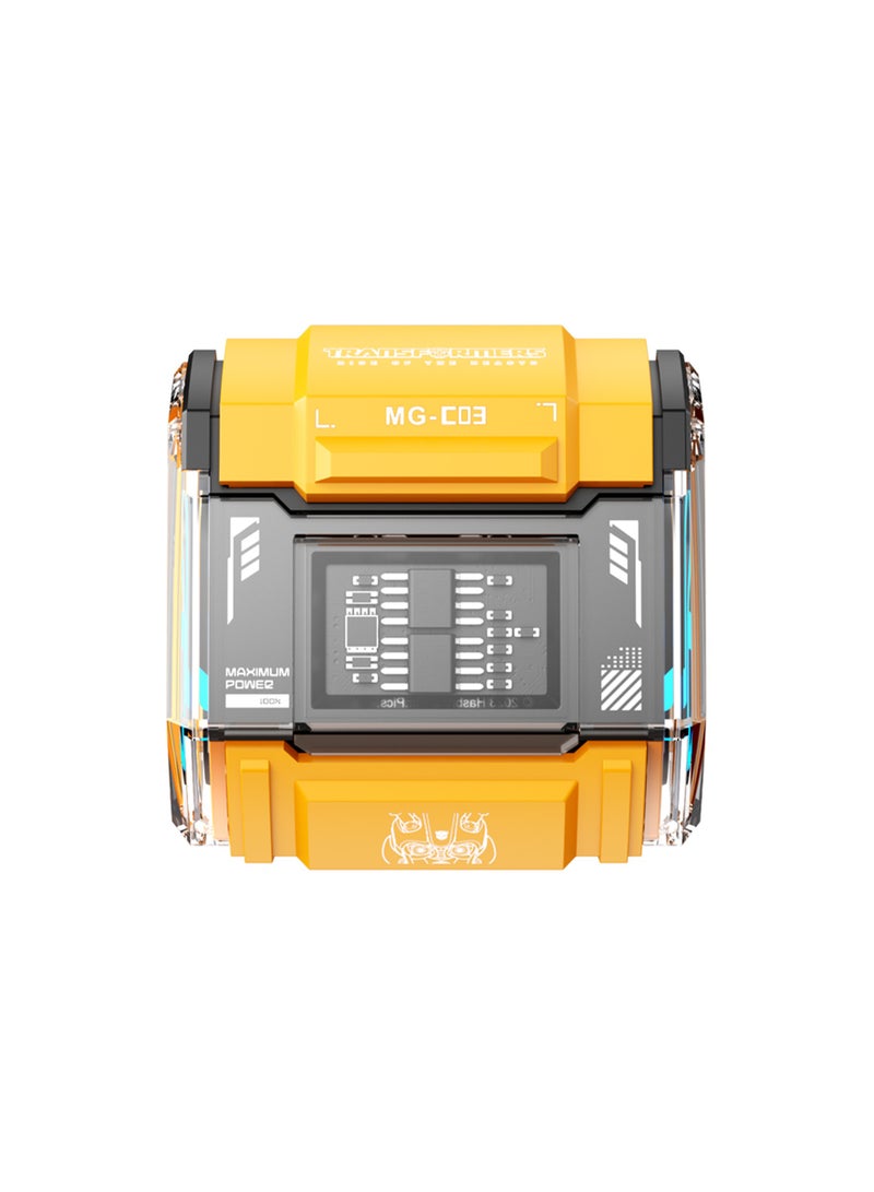 TRANSFORMERS MG-C03 Wireless Bluetooth Earphones, 13mm Drivers, Bluetooth 5.0, Noise Isolation, 5H Playtime – Yellow - Image 1