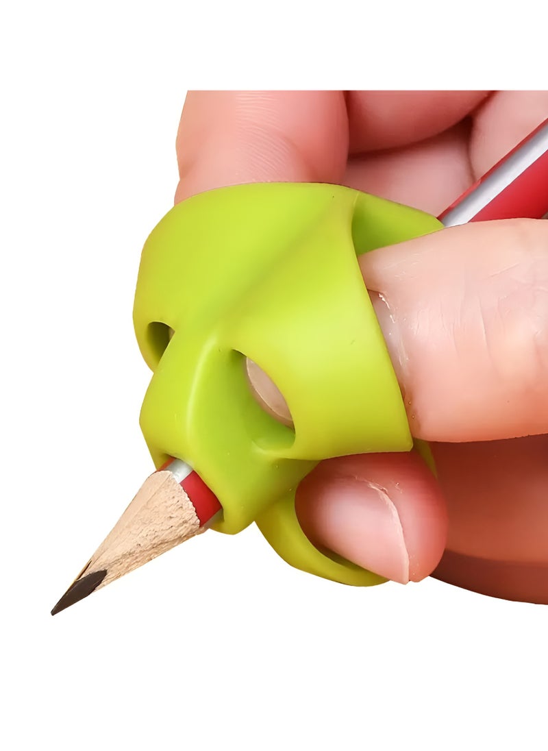 DECOR SOUQ - Ergonomic Pencil Gripper Set of 5 - Colorful Writing Aids for Kids and Adults - Improves Grip and Comfort - Ideal for School, Home, Office Use - Student Grip Pen Corrector Set - Soft Rubber Writing Posture Grip - Handwriting Aid Correction Tool for Preschool - Silicone Grips for Handwriting Posture Correction – Ideal Writing Correction Pencil Holder for Kids - Image 1