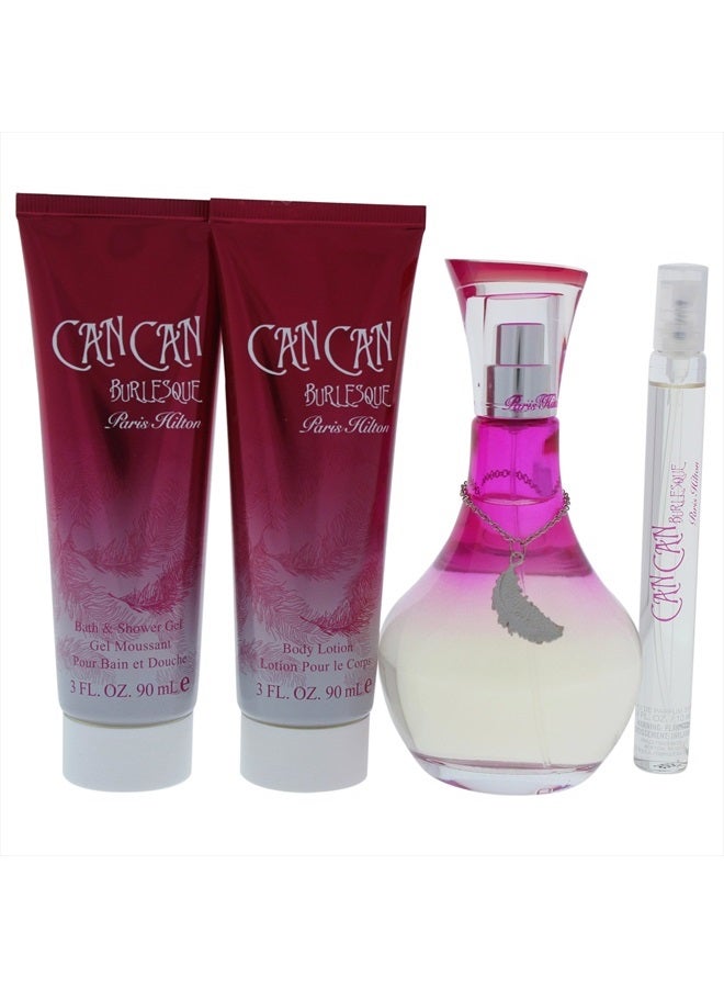 Paris Hilton مجموعة هدايا كان كان للنساء (بخاخ عطر، لوشن، جل استحمام، قلم عطر) - Image 2