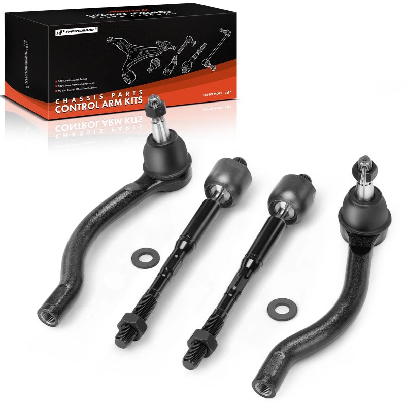 APremium Set of 4 Front Inner Outer Tie Rod End Kit Compatible with Nissan Altima 20132018 Maxima 20162023