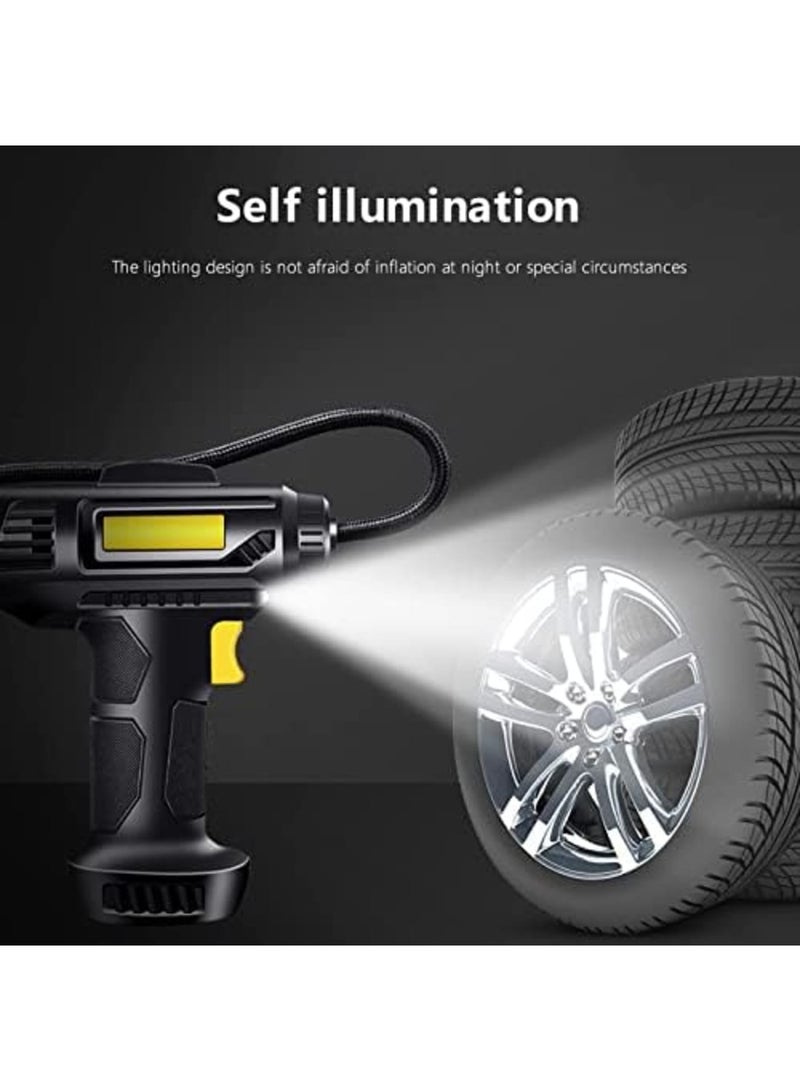 Luckam Tire Inflator, Rechargeable Lithium Ion Battery Portable Handheld Fast Inflation Auto Tire Pump with Digital Pressure Gauge for Car Motorcycles Tires - Image 2