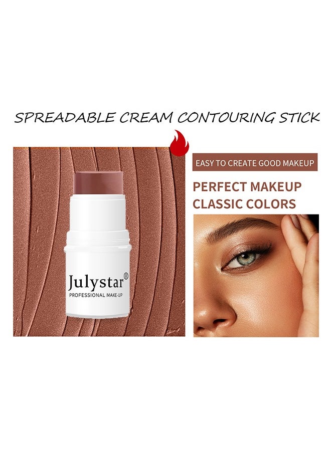 Julystar Monochromatic Multi Stick,Contour Stick Makeup,Bronzer and Matte Finish Makeup Stick for Women, Lightweight and Blendable Professional Makeup Contour (#06)  - Image 4