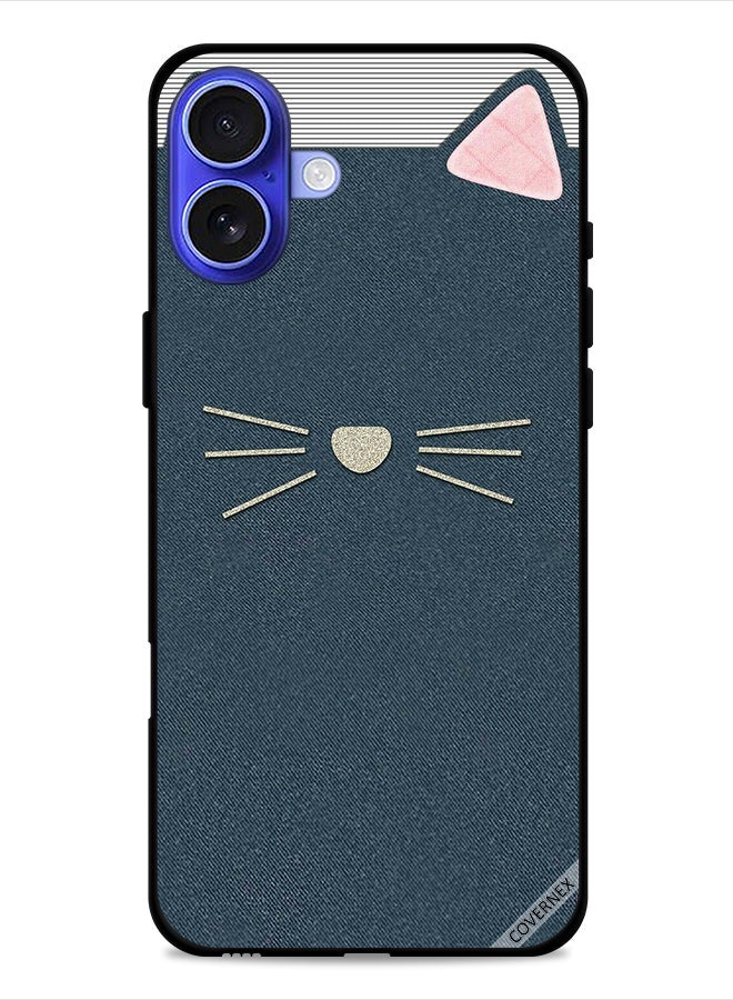 Covernex Apple iPhone 16 Protective Case Cover Cat Art Leather Pattern - Image 1