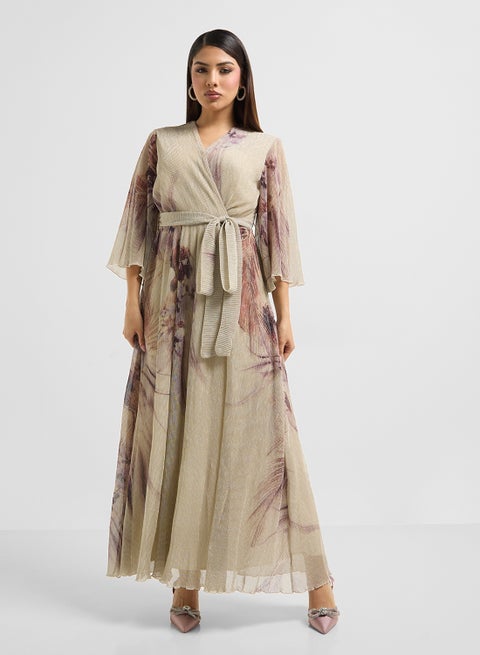 فستان بطبعة زهور