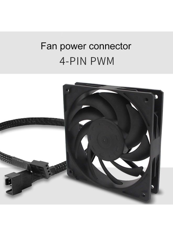 BURAQ F140 Computer CPU Radiator Cooling Fan (Black)  - Image 3
