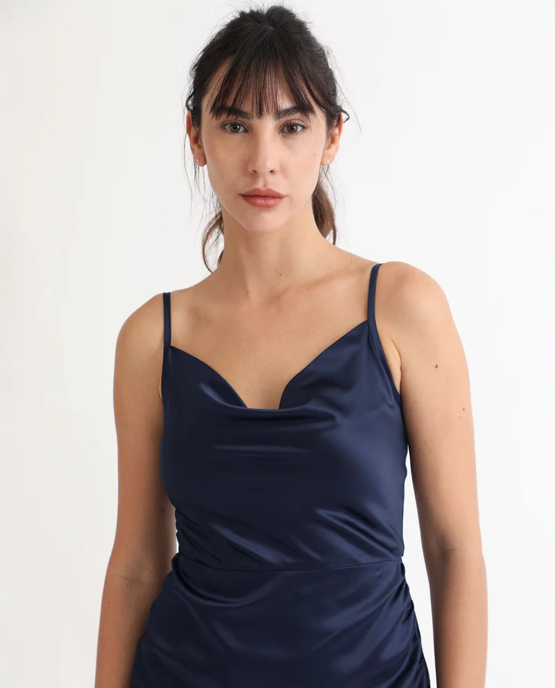 Rareism Women's Cowl Neck Bodycon Dress