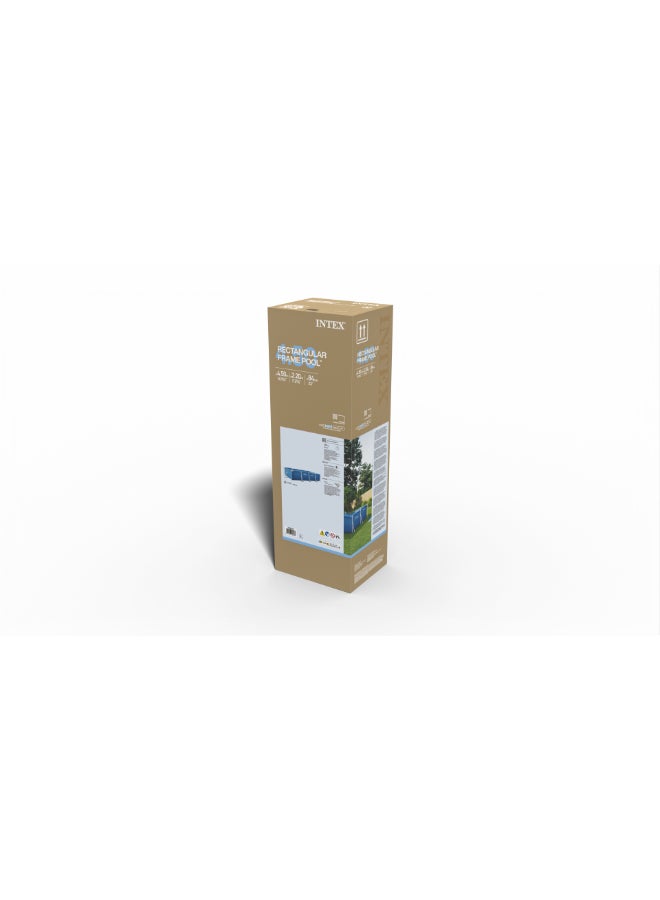 INTEX 4.5m x 2.2m x 0.84m Rectangular Frame Above Ground Pool – Ages 6+ - Image 3