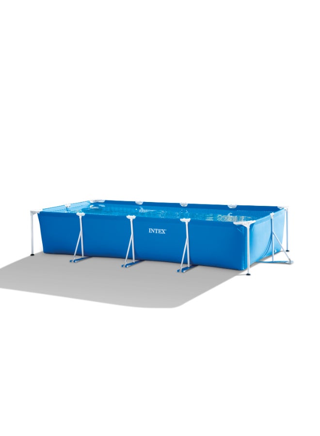 INTEX 4.5m x 2.2m x 0.84m Rectangular Frame Above Ground Pool – Ages 6+ - Image 1