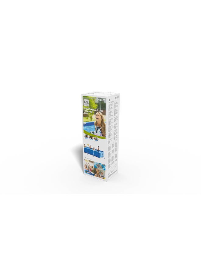 INTEX 4.5m x 2.2m x 0.84m Rectangular Frame Above Ground Pool – Ages 6+ - Image 2