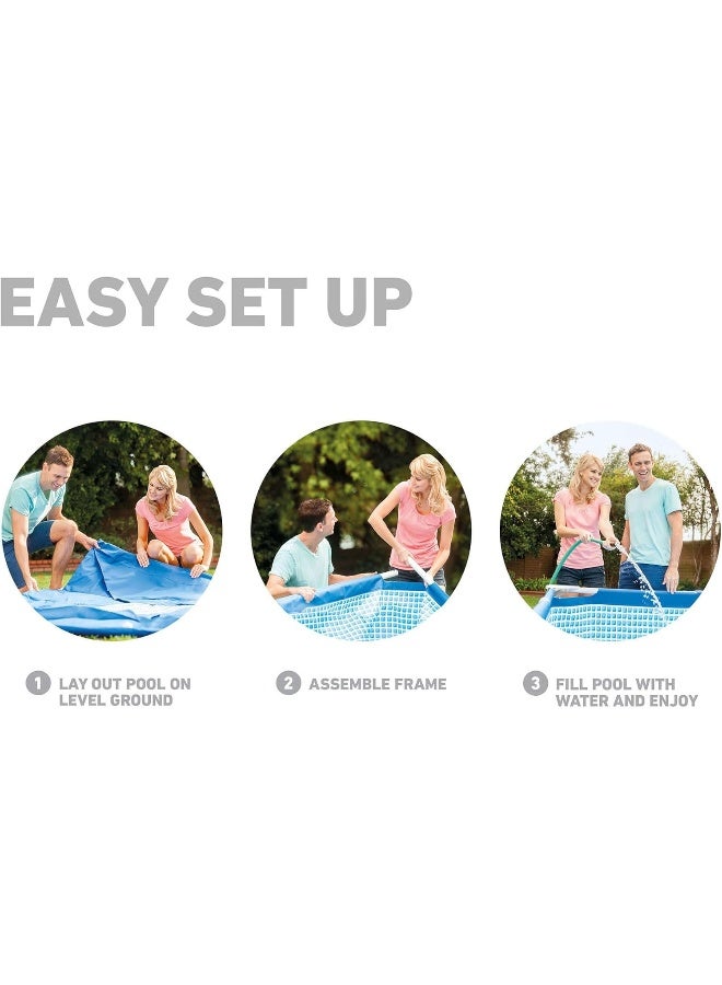 Intex Rectangular Frame Pool, Multi Colour, Ages 6+, 28273, Black, Rect.Pool Frame W/O Pump 4.5X2.2X.85 - Image 4
