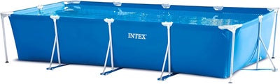 Intex Rectangular Frame Pool, Multi Colour, Ages 6+, 28273, Black, Rect.Pool Frame W/O Pump 4.5X2.2X.85 7,127L